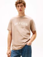 Camiseta-de-cuello-redondo-con-logo-grafico