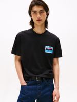 Camiseta-de-cuello-redondo-con-logo-grafico