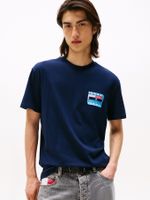Camiseta-de-cuello-redondo-con-logo-grafico