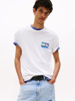 Camiseta-de-cuello-redondo-con-logo-grafico