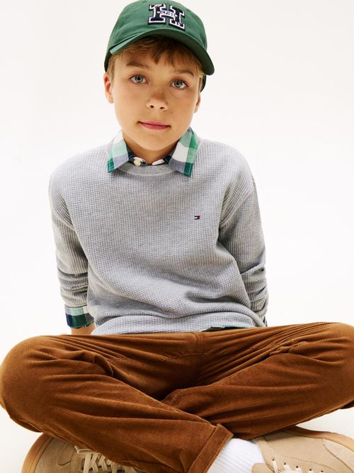 Camiseta-de-manga-larga-en-punto-gofrado