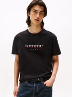 Camiseta-de-punto-con-logo-y-cuello-redondo
