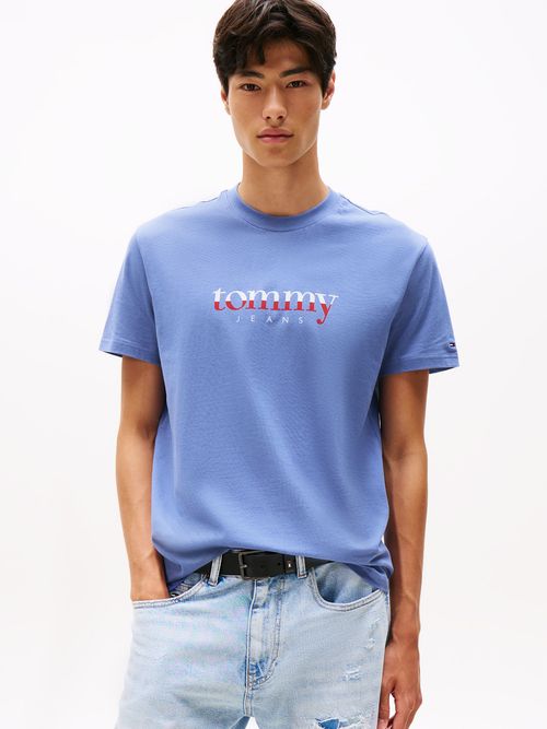 Camiseta-de-punto-con-logo-y-cuello-redondo