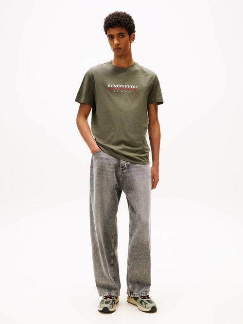 Camiseta-de-punto-con-logo-y-cuello-redondo