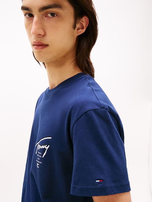 Camiseta-Signature-de-punto-con-logo-trasero