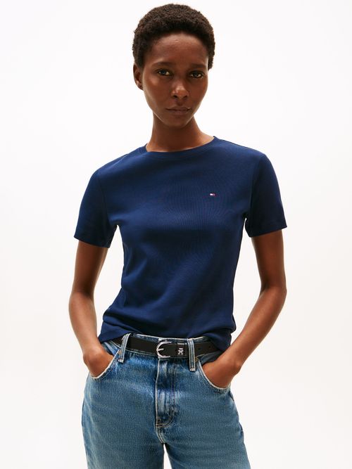 Camiseta-slim-de-cuello-redondo