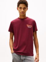 Camiseta-slim-de-cuello-redondo-con-logo