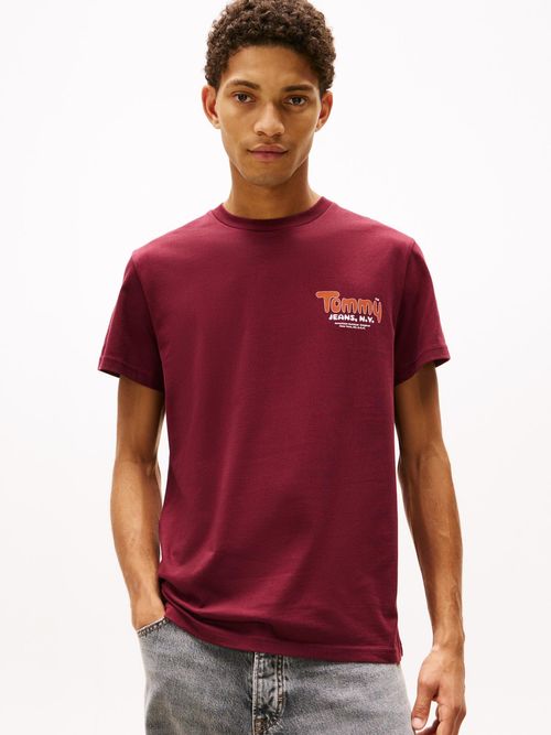 Camiseta-slim-de-cuello-redondo-con-logo