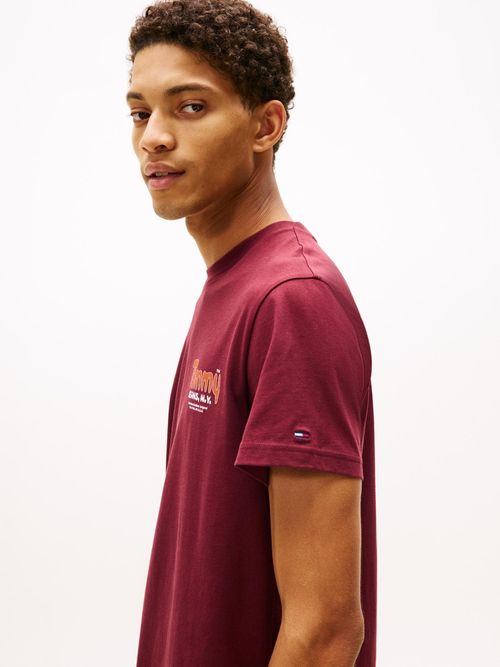 Camiseta-slim-de-cuello-redondo-con-logo