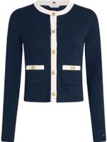 Cardigan-de-cuello-redondo-con-cierre-de-botones-dorados