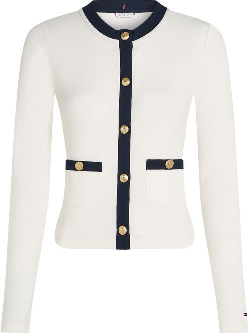 Cardigan-de-cuello-redondo-con-cierre-de-botones-dorados