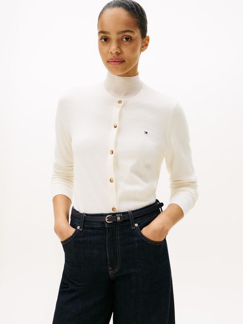 Cardigan-de-rayas-con-logo