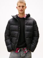 Chaqueta-acolchada-con-capucha-y-logo-tonal