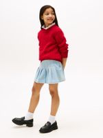 Minifalda-chaqueta-denim-plisada