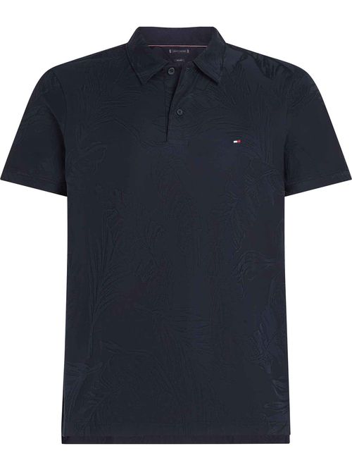 Polo-de-corte-regular-jacquard-con-estampado-floral-