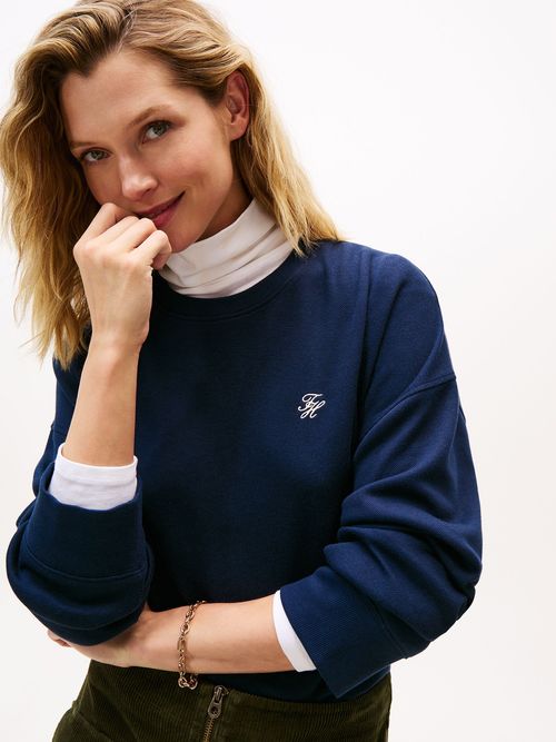 Sudadera-de-pique-con-logo-script