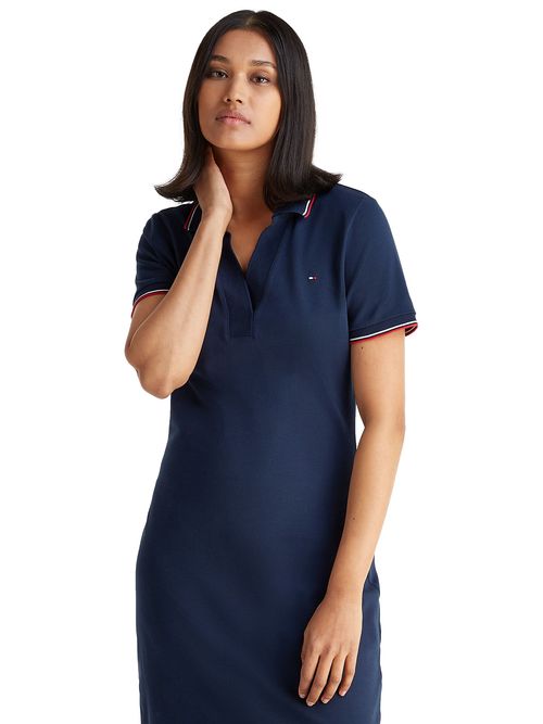 Vestido-tipo-polo-manga-corta-con-logo