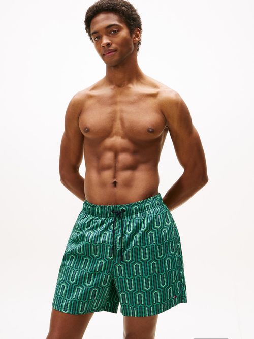 Traje-de-baño-corto-de-medio-largo-con-estampado