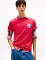 Camiseta-de-cuello-redondo-con-logo-bordado