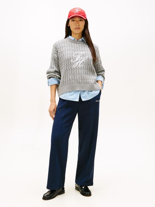 Pantalon-de-chandal-de-felpa-con-logo-script
