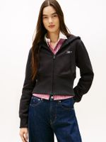 Abrigo-con-capucha-de-corte-regular-con-logo-script