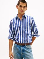 Camisa-manga-larga-de-popelin-flex-con-rayas-anchas-
