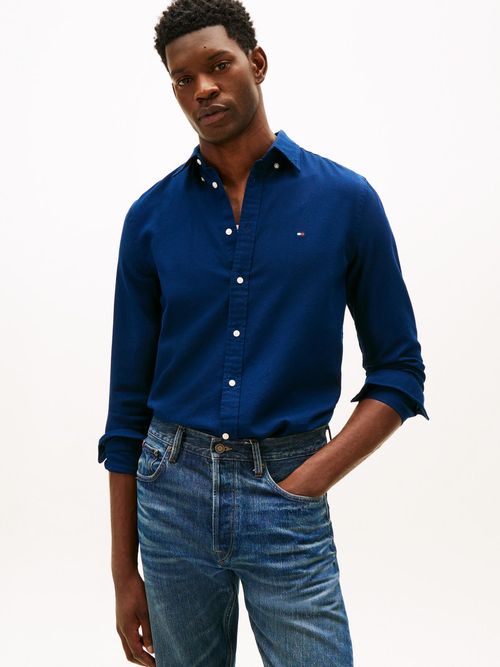 Camisa-slim-flex-con-textura-dobby