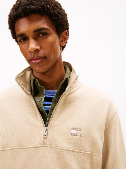 Sueter-de-corte-regular-con-cierre-de-cremallera-de-1-4-