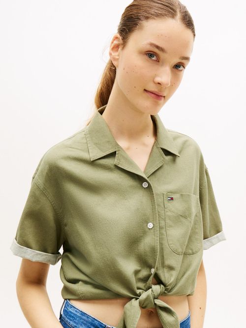 Camisa-de-corte-amplio-en-mezcla-de-lino