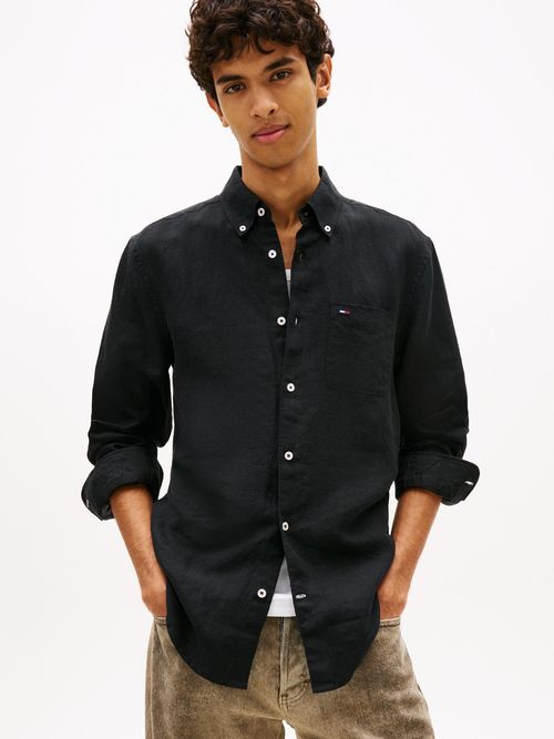 Camisa-de-lino-de-corte-regular