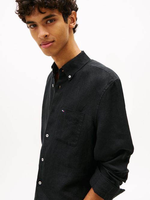 Camisa-de-lino-de-corte-regular