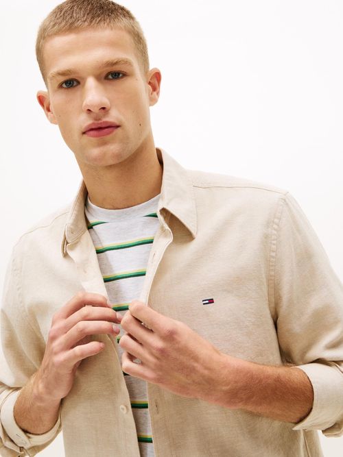 Camisa-de-lino-de-corte-regular