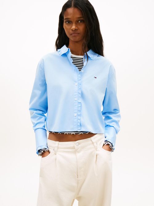 Camisa-de-popelin-amplia-con-volantes