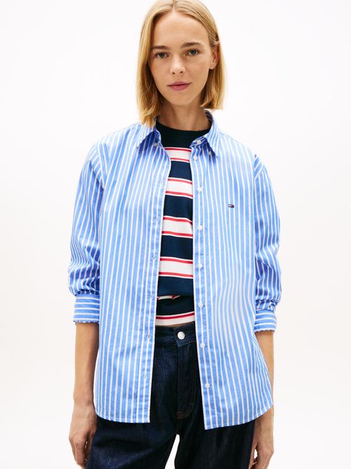 Camisa-de-popelin-con-cuello-con-botones