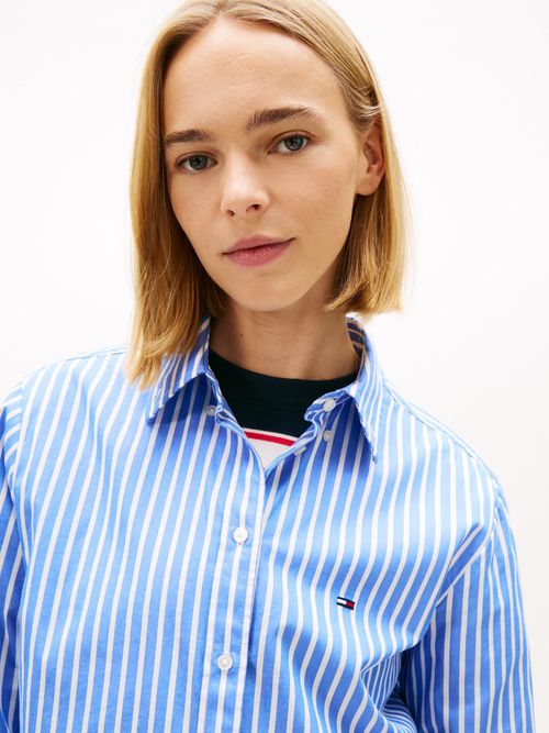 Camisa-de-popelin-con-cuello-con-botones