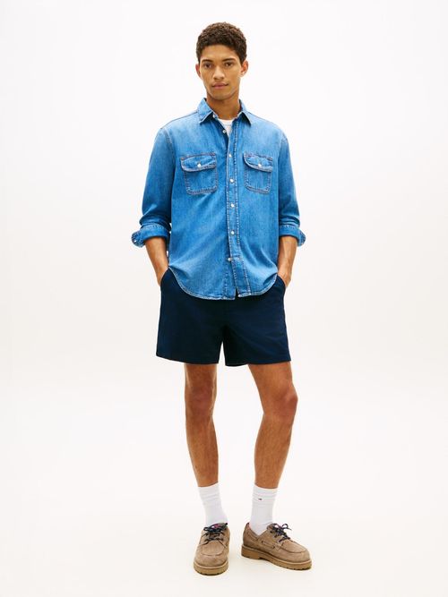 Pantalon-corto-amplio-con-lino-y-logo