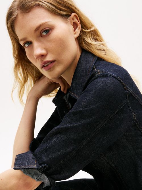 Vestido-largo-denim-Pure-Fit---Flare-con-manga-larga