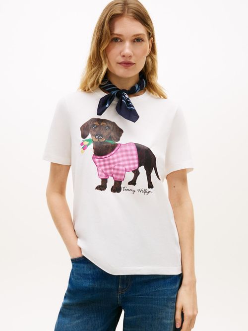 Camiseta-de-manga-corta-con-grafico-de-perro