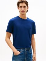 Camiseta-de-cuello-redondo-con-logo-bordado