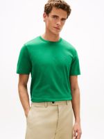 Camiseta-de-cuello-redondo-con-logo-bordado