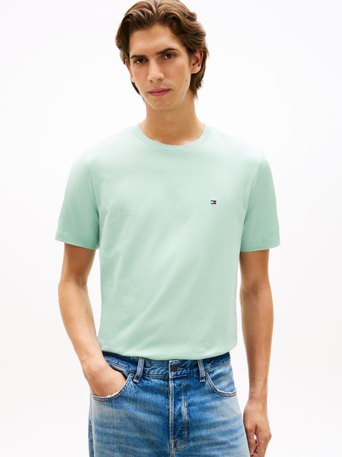 Camiseta-de-cuello-redondo-con-logo-bordado