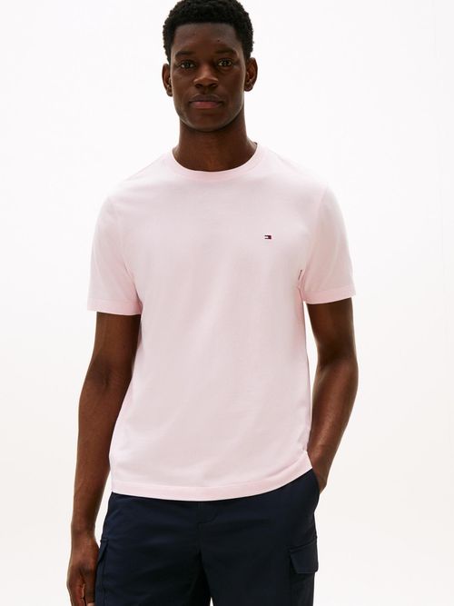Camiseta-de-cuello-redondo-con-logo-bordado