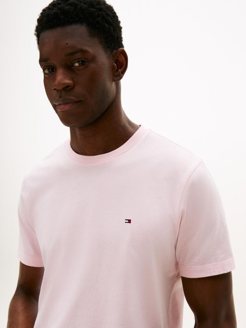 Camiseta-de-cuello-redondo-con-logo-bordado