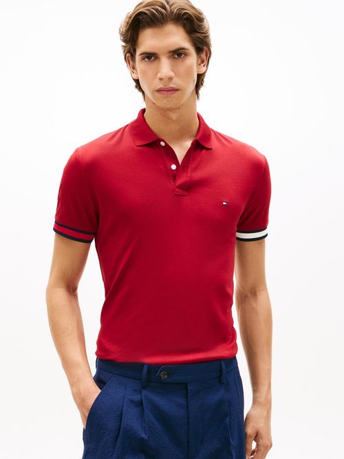 Polo-con-corte-slim-de-punto-interlock