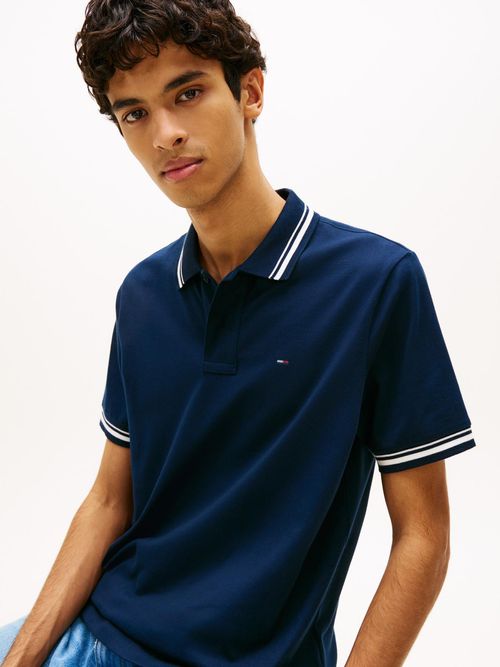 Polo-de-corte-regular-ribeteado-con-logo