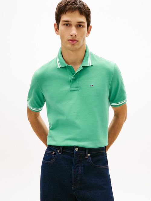 Polo-de-corte-regular-ribeteado-con-logo