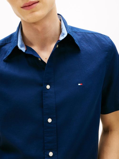 Camisa-lino-solida-de-corte-regular