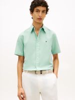 Camisa-lino-solida-de-corte-regular