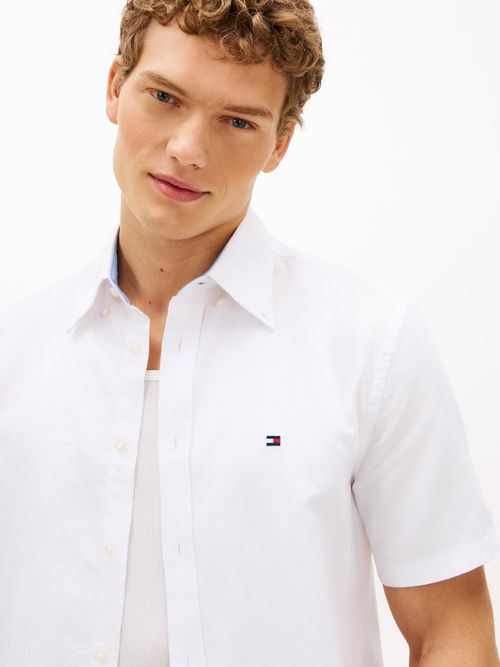 Camisa-lino-solida-de-corte-regular