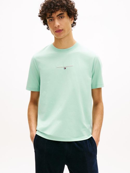 Camiseta-de-cuello-redondo-con-logo